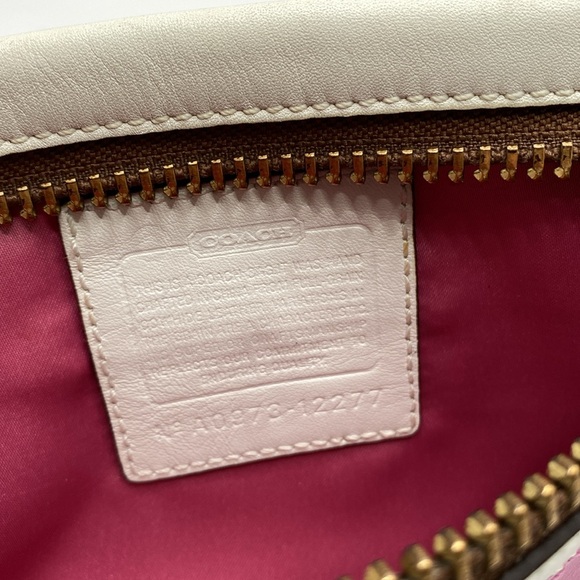 COACH Leather Josie PINK/WHITE 12277 - Picture 4 of 9